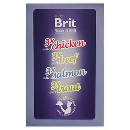 Вологий корм для котів Brit Premium Delicate Fillets in Jelly Family Plate Сімейна тарілка в желе 1020 г (12 x 85 г) - мініатюра 4