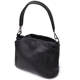 Сумка на плече з натуральної шкіри Vintage 23007 чорна