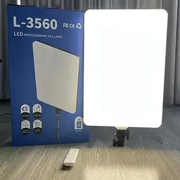 Прямокутна світлодіодна LED лампа 60W з пультом та штативом 2м студійне світло для фото та відео зйомки набір для блогера UKC L-3560 - мініатюра 8