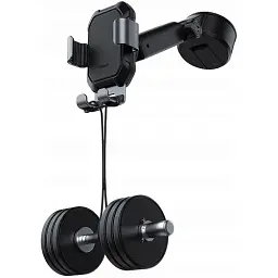 Автомобільний тримач холдер Baseus Tank Gravity Car Mount Holder with Suction Base SUYL-TK01 Black - мініатюра 4