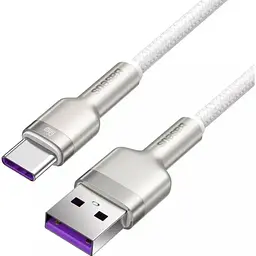 Кабель Baseus Cafule Metal Data Cable USB-A to USB-C 1m White (CAKF000102) [169650] - мініатюра 3