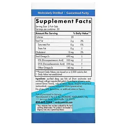 Омега-3 Nordic Naturals зі смаком лимона 1000 мг 60 гелевих капсул - мініатюра 3