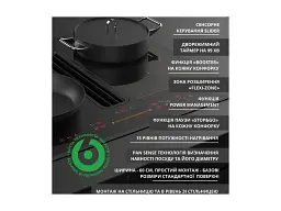Індукційна варильна поверхня Interline HIV 960 SIR BA SYNERGY - мініатюра 5