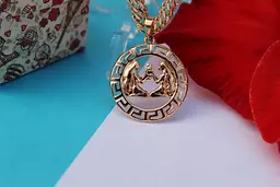 Кулон зодіак Xuping Jewelry близнюки 2.5 см золотистий