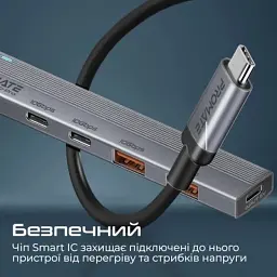 Концентратор Promate USB Hub 4 ports litehub-pro (litehub-pro) - мініатюра 5