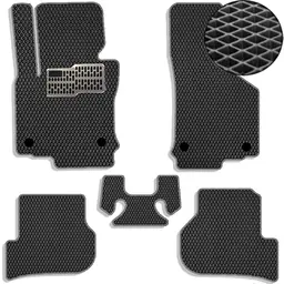 Килимки в салон EVA для Volkswagen Golf VI 2008-2012 з підп'ятником Чорні-Сірий кант 5 шт