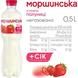 Упаковка напою Моршинська зі смаком полуниці негазований 6 л (0.5 л x 12 шт.) - мініатюра 5