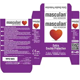 Презервативи Masculan Extra Double Protection особливо міцні з пухирцями 3 шт. - мініатюра 3