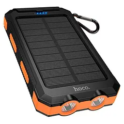 Повербанк Hoco J164 Platinum 8000 mAh із сонячною панелею Black/Orange - мініатюра 3