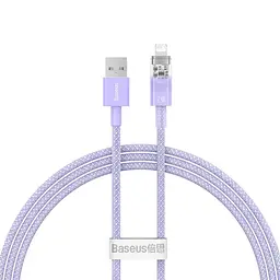 Кабель Baseus Explorer Series Fast Charging Cable with Smart Temperature Control Cable USB to Lightning 2.4A 1m CATS010005 Purple