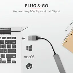 USB-Хаб Trust USB-хаб Halyx Aluminium 4-Port Mini USB Hub (23786_TRUST) - мініатюра 6
