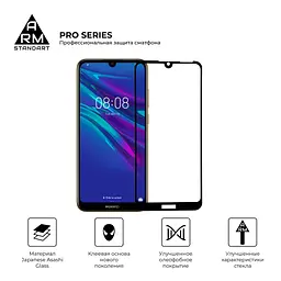 Захисне скло на HUAWEI Y6 (2019) з олеофобним покриттям, Pro, повне проклеювання, антистатичний і пиловідштовхуючий шар, 9H, самоклеючеся, 2.5D, на весь екран, антистатичний клей, ArmorStandart (ARM56671) - мініатюра 2