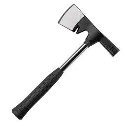 Сокира монтажна INTERTOOL HT-0260, 600 г, з металевою ручкою та функцією гвоздодера