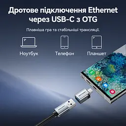 Ethernet-адаптер Vention зовнішня мережева карта USB-A на RJ45 до 2,5 Гбіт/с для швидкості понад 1 Гбіт/с потрібен кабель Cat6 або вище без налаштування у Windows 11 та macOS із захистом від короткого замикання та перенапруги алюмінієвий корпус для відведення тепла вбудований кабель 0,15 м сірий (CFSHB) - мініатюра 10