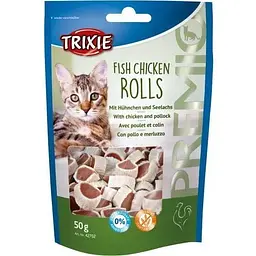 Ласощі для котів Trixie Premio Fish Chicken Rolls Роли з куркою та рибою 50 г