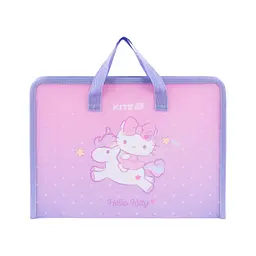 Папка - портфель Kite на блискавці A4 Hello Kitty, 1 відділення (HK25-202-1) - мініатюра 1