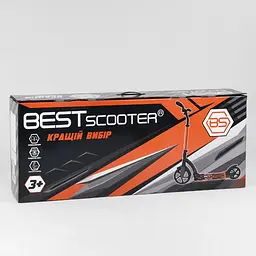 Самокат Best Scooter 89х52х90 см Чорно-білий 000231483 - мініатюра 2