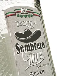 Текіла Sombrero Silver 100% Agave, 38%, 0,7 л - мініатюра 3