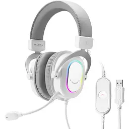 Наушники Fifine RGB белые (H6W) - миниатюра 3