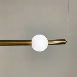 Світильник у горизонтальній формі 90 см із білою led кулькою | Арт. YG 518B/900 HL AB | Line F - мініатюра 5
