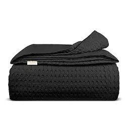 Плед-покривало Cosas Waffle Weave Black 75х95 см (Blanket_00Black_WaffleWeave_75x95)