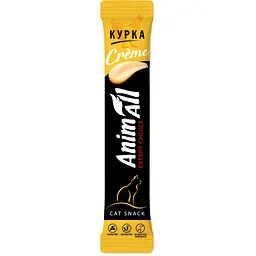 Ласощі для котів AnimAll Creme зі смаком курки 6 шт. х 15 г - мініатюра 2