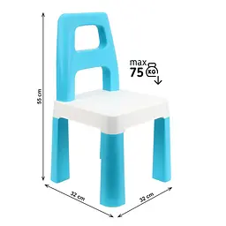 Дитячий стілець "Kids Chair" 9710TXK блакитний, до 75 кг - мініатюра 4