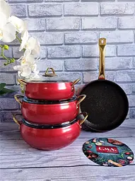 Набір посуду O.M.S. Collection 3039 Red 7 предметів - мініатюра 2