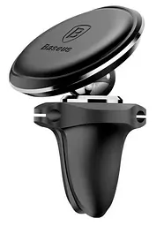 Автоутримувач Baseus Magnetic Air Vent Car Mount With Cable Clip Black (SUGX020001) - мініатюра 2