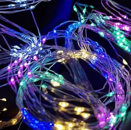 Новорічна конусна гірлянда 2 м 10 ниток LED 200 лампочок Кольорова - мініатюра 6