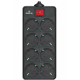 Мережевий фільтр живлення REAL-EL RS-8 Protect 5m, black (EL122300024) - мініатюра 6