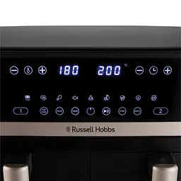 Мультипіч Russell Hobbs Satis Fry DualBaske 2800Вт 4.5/4.5л 9 програм пластик чорний - мініатюра 9