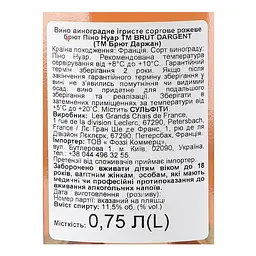 Вино игристое Brut Dargent Pinot Noir розовое брют 0.75 л - мініатюра 3