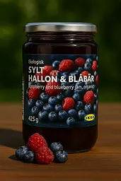 Органічне варення з малини та чорниці IKEA Ekologisk SYLT HALLON & BLÅBÄR 425 г
