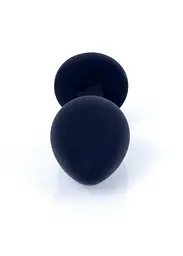 Анальна пробка - Jewellery Silicone Black Plug M Pink - мініатюра 5