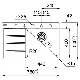 Кухонна мийка Franke Centro CNG 611-78 TL 114.0630.469 - мініатюра 3