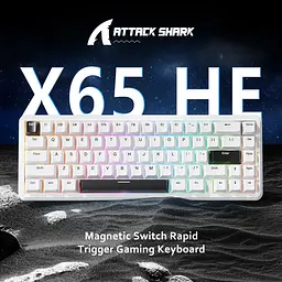 Клавіатура Attack Shark X65 HE White (AS-6972792470535-W-UA) [166769] - мініатюра 4
