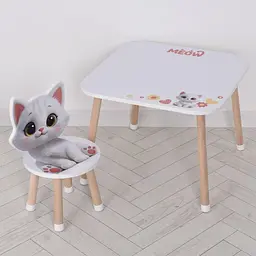 Дерев'яний дитячий столик Bambi M 502-2 зі стільчиком