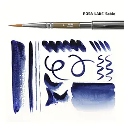 Пензель мікс соболь-синтетика круглий TRAVEL BRUSH LAKE 178 №2 коротка ручка Rosa - мініатюра 3