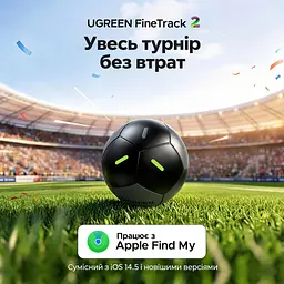 Bluetooth-трекер для пошуку речей UGREEN FineTrack 2 FT309 2 шт. AirTag пошукова мітка Apple Find My для iPhone з iOS 14.5+ або iPad з iPadOS 14.5+ звуковий пошук поблизу до 110 дБ пиловологозахист IP68 сповіщення про залишену річ режим втрати до 7 років роботи батарея без заміни та перезаряджання флуоресцентні елементи 4 шнурки в комплекті чорний (95020A) - мініатюра 10