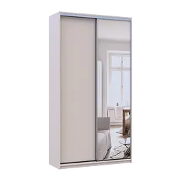 Шафа купе Doros Сіті Лайт Кашемір 1 ДСП / 1 дзеркало 120х45х225 (80736338) - мініатюра 3