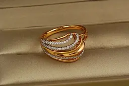 Кільце Xuping Jewelry з родієм струмені фонтану р 18 золотисте