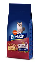 Сухий корм для кішок Brekkies Cat Delice Meat 20 кг. з м'ясом, хрусткі м'ясні шматочки для котів