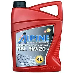 Олива моторна синтетична Alpine RSL 5W-20 API SP ILSAC GF-5/GF-6A 4 л (23448)