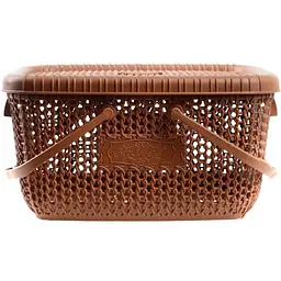 Кошик Violet House Віолетта Beige з кришкою 5 л (1010 Виолетта BEIGE с/к 5 л) - мініатюра 2