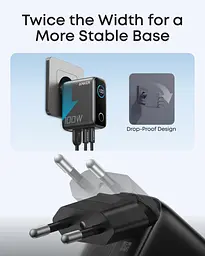 Мережевий зарядний пристрій Anker GaN Charger 100W 2xUSB-C PD & 1xUSB-A w Display and Cable сірий (B121BGZ1) - мініатюра 5