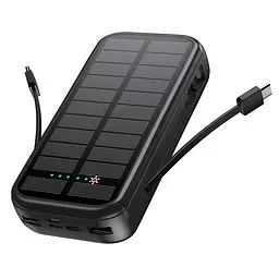 Зарядний пристрій на сонячних батареях Anyzoo Powerbank 20000mAh 20W P88S (Чорний)