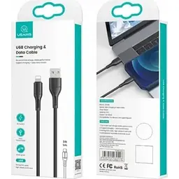 Кабель Usams Lightning U68 Charging 2A 1.0m Black [US-SJ500] [66062] - мініатюра 2