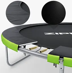 Батут із внутрішньою сіткою Zipro Jump Pro 16 футів 496 см чорно-зелений (5902659840752) - мініатюра 6