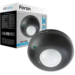 Датчик руху Feron LX20/SEN5 чорний (80393) - мініатюра 2